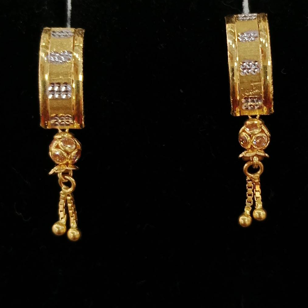 22k Gold Diamond Ladies Earrings