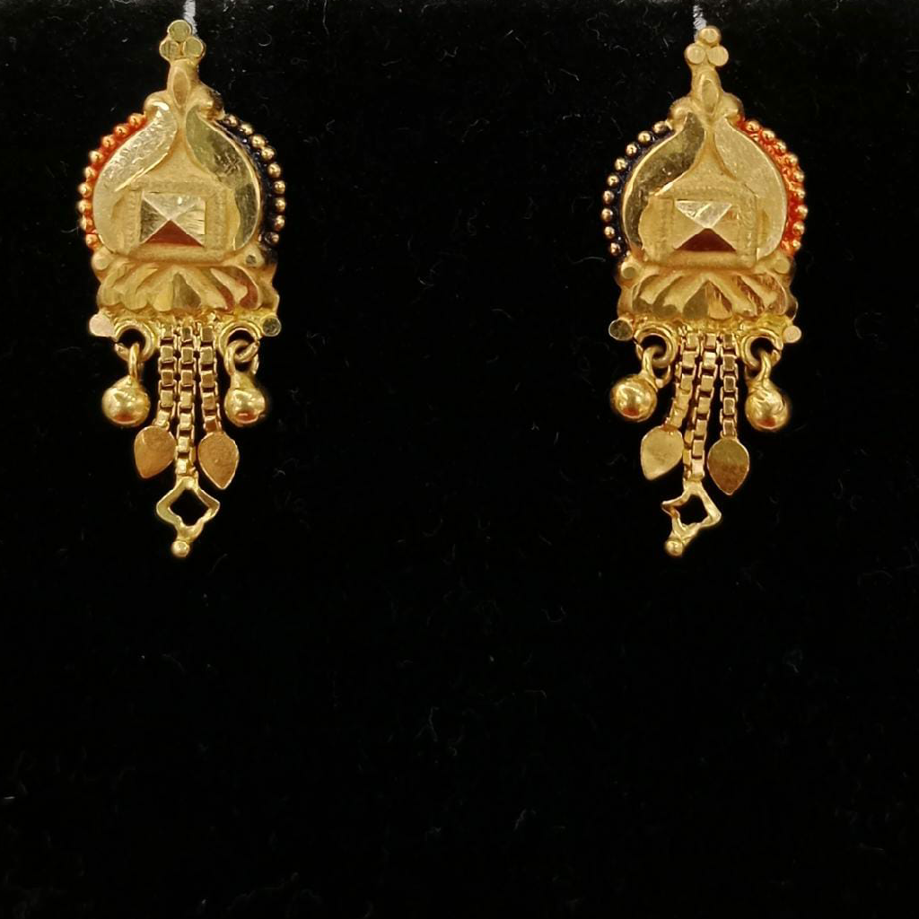 22k Gold Diamond Ladies Earrings
