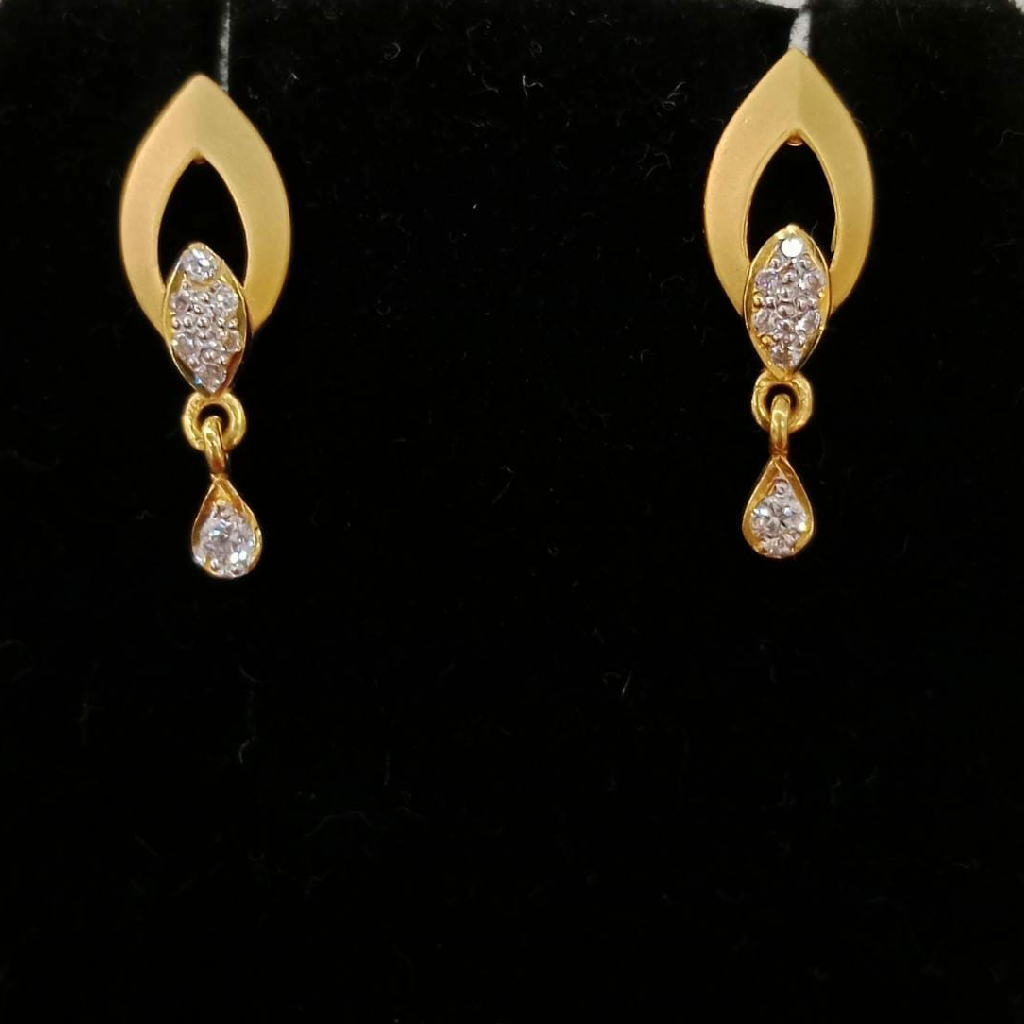 22k Gold Diamond Ladies Earrings