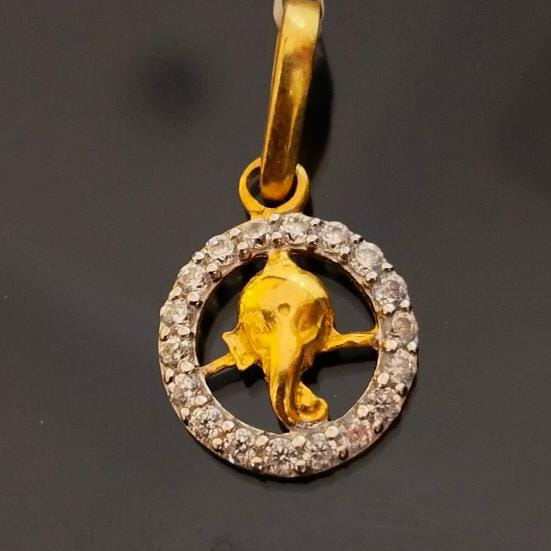 22k Gold Diamond  Pendant