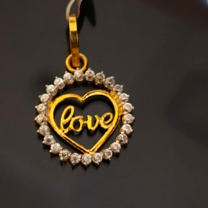 22k Gold Diamond Ladies Pendant