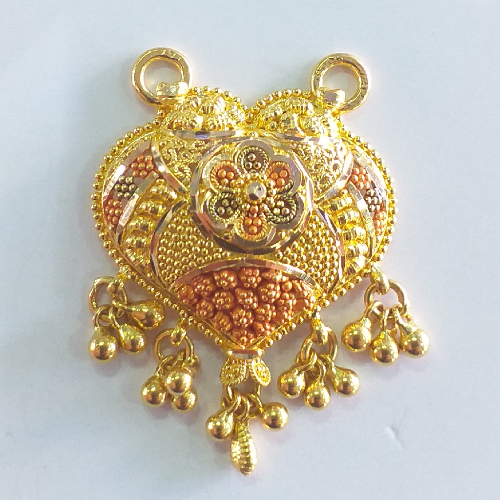 Gold 91.6 minakari mangalsutra pendant