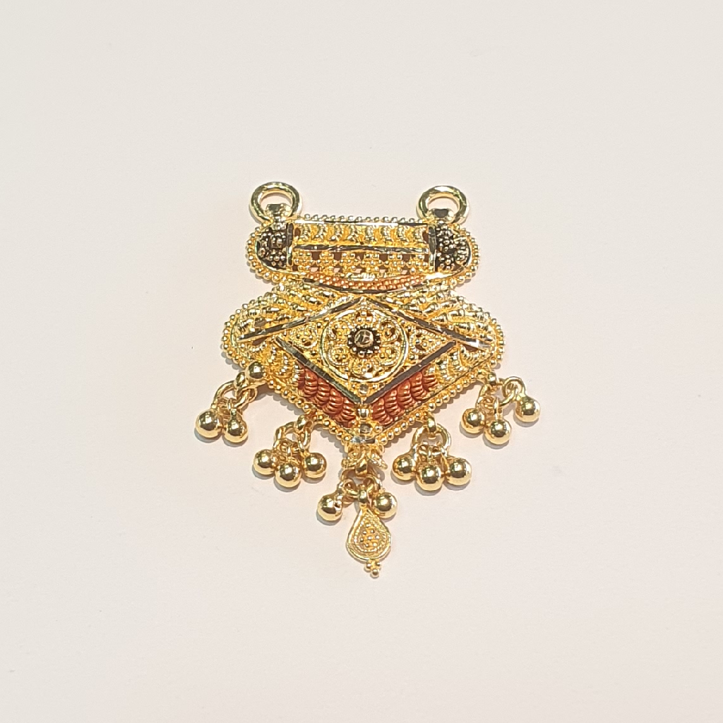 Gold 91.6 kalkatti mangalsutra pendant