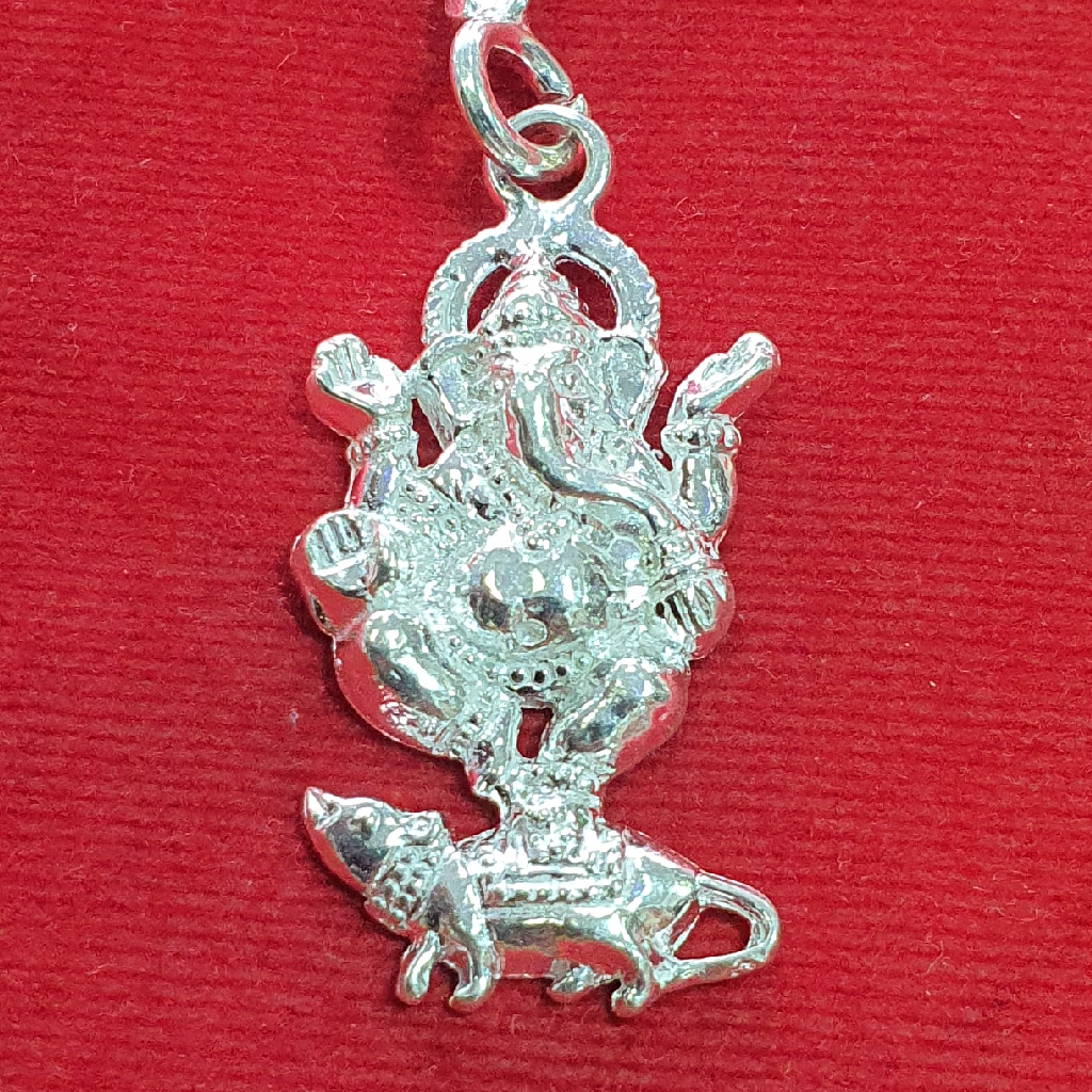 Silver Ganpati Keychain - Image 2