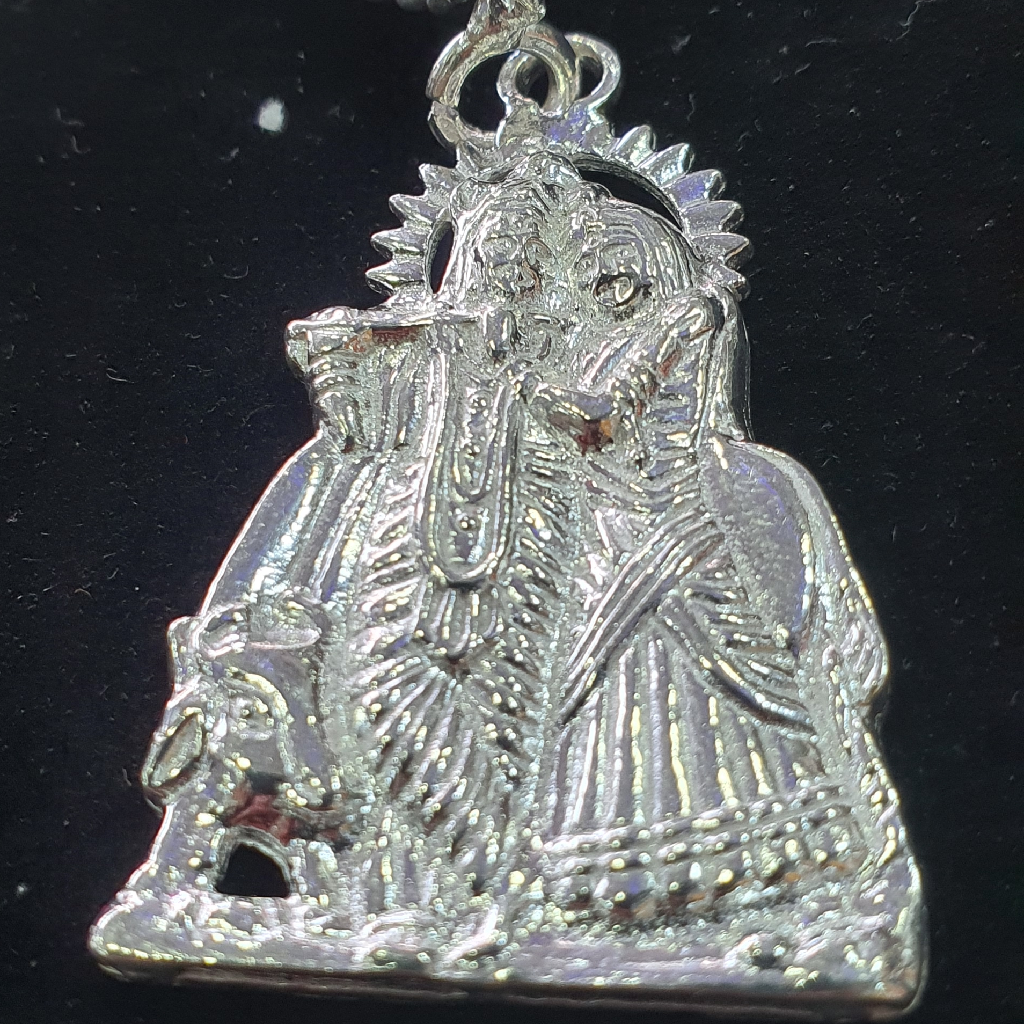 Silver Radhe Krishna Keychain - Image 2