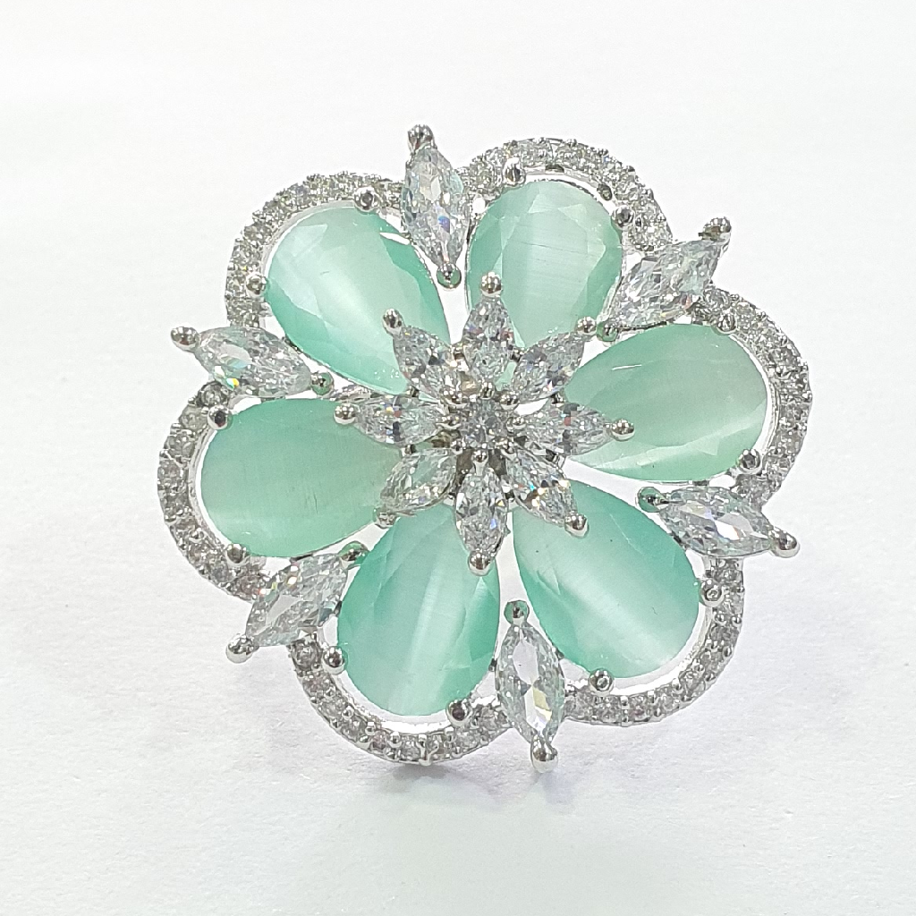 Ruby Green Diamond Micro Women Rings