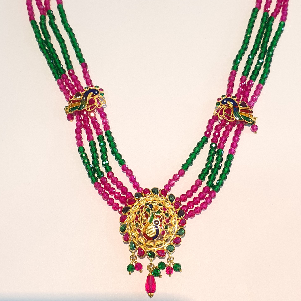 18k moti necklace