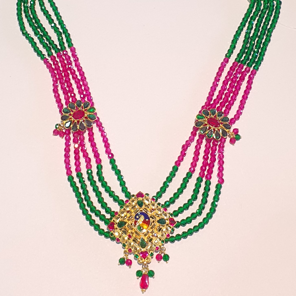 18.k Long Necklace Peacock Fancy Design