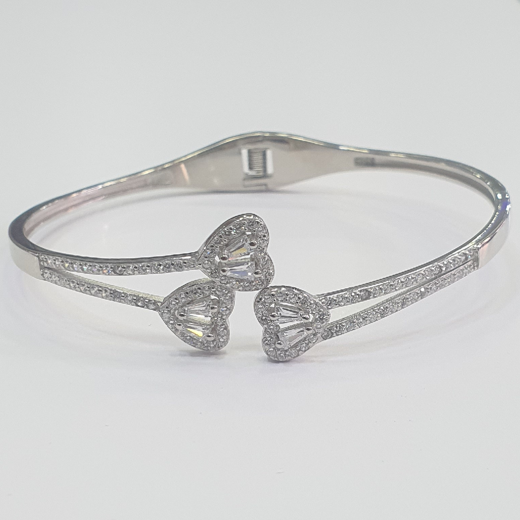 925 Silver 3 Hearts kada