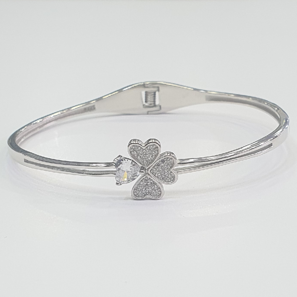Silver 92.5 Flowers petals Fancy kada
