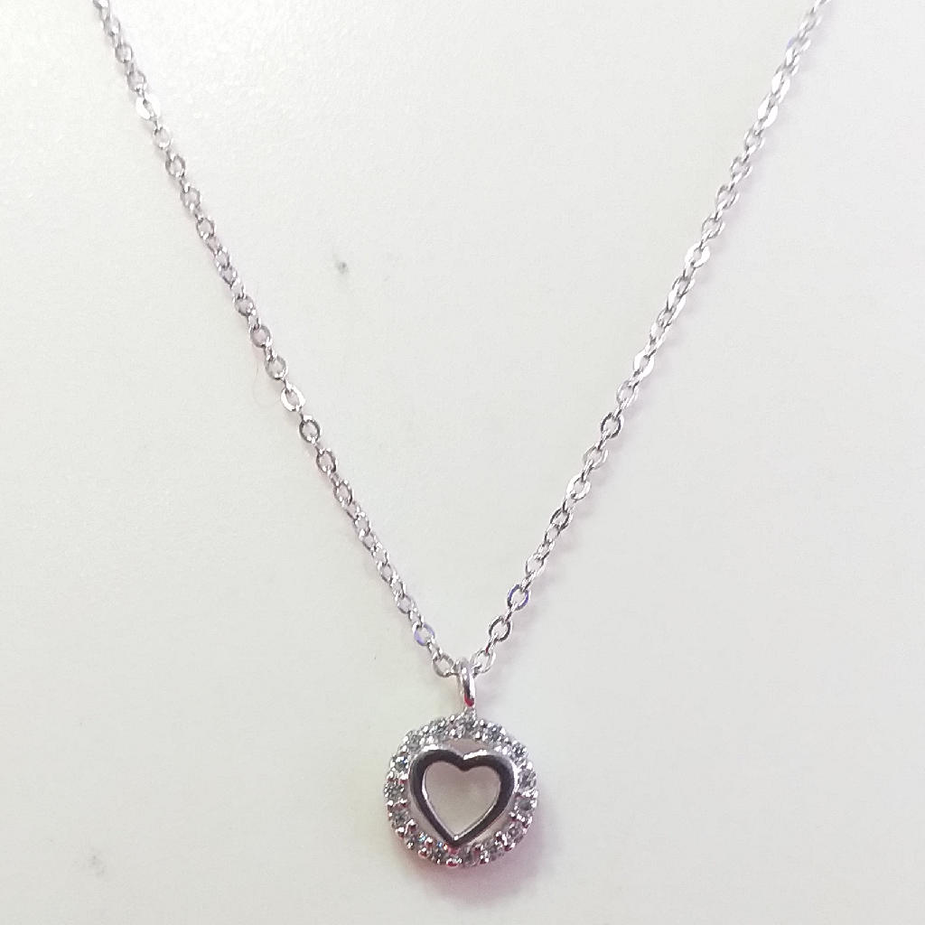 Silver 92.5 Heart Shape Pendant Chain - Image 2