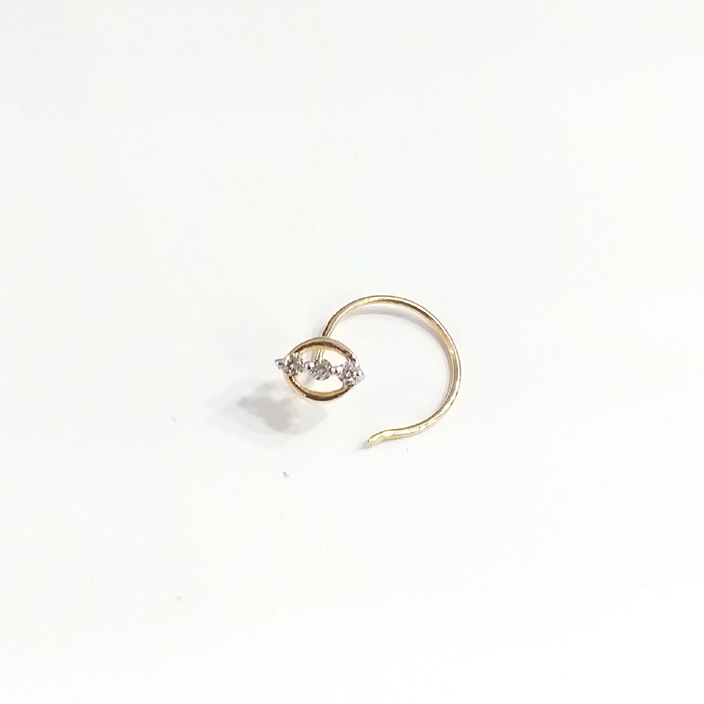 gold real Fancy diamond nose pin
