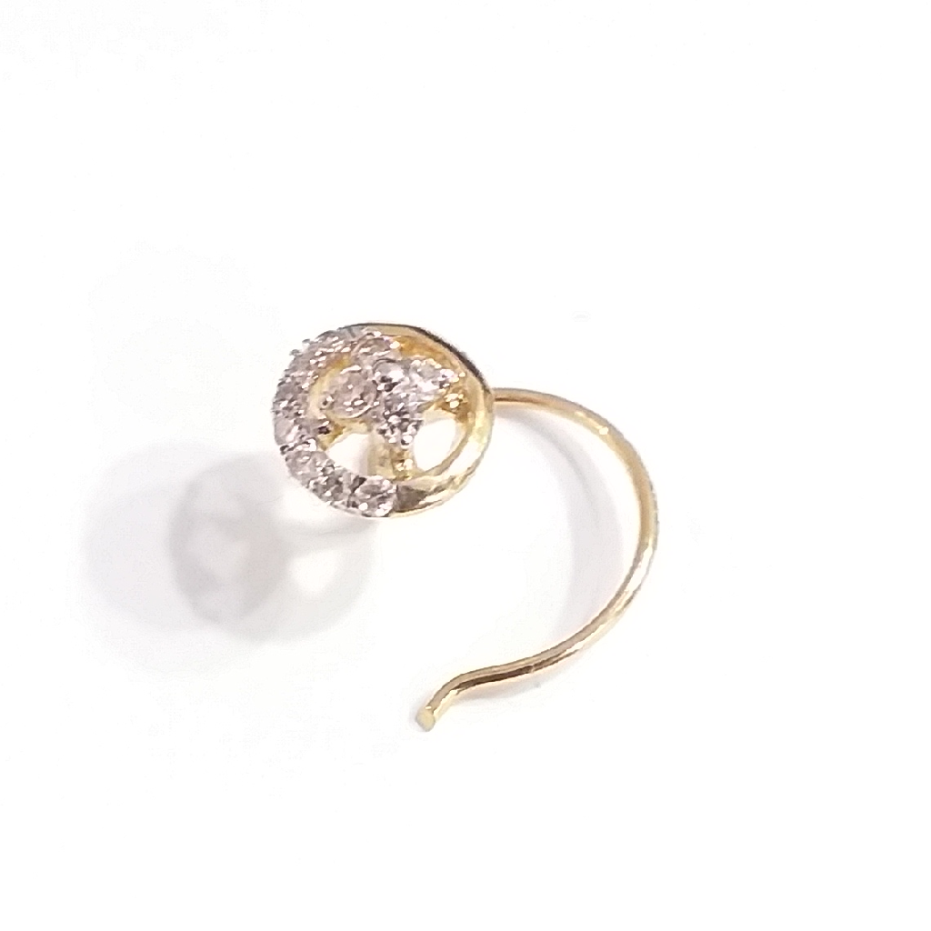 gold real diamond nosepin