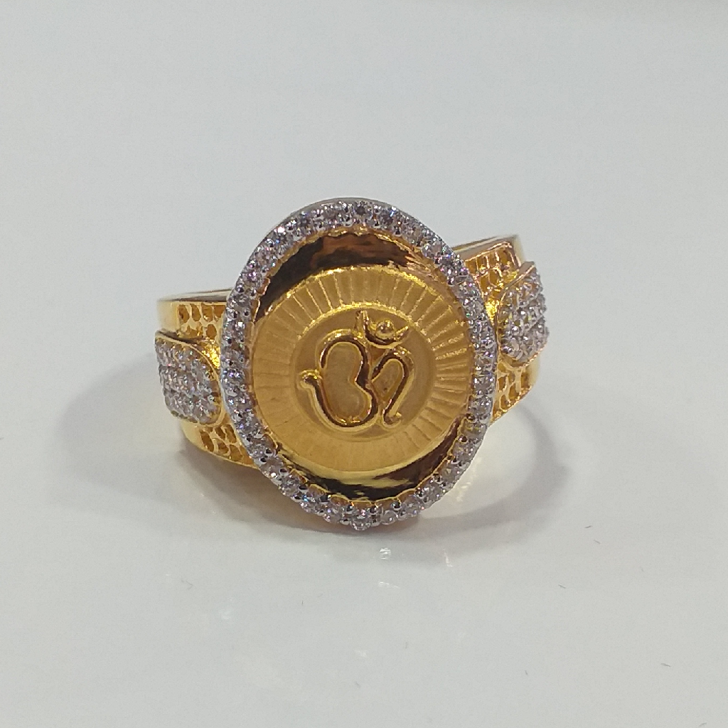 91.6 Gold Om Design Gents Ring