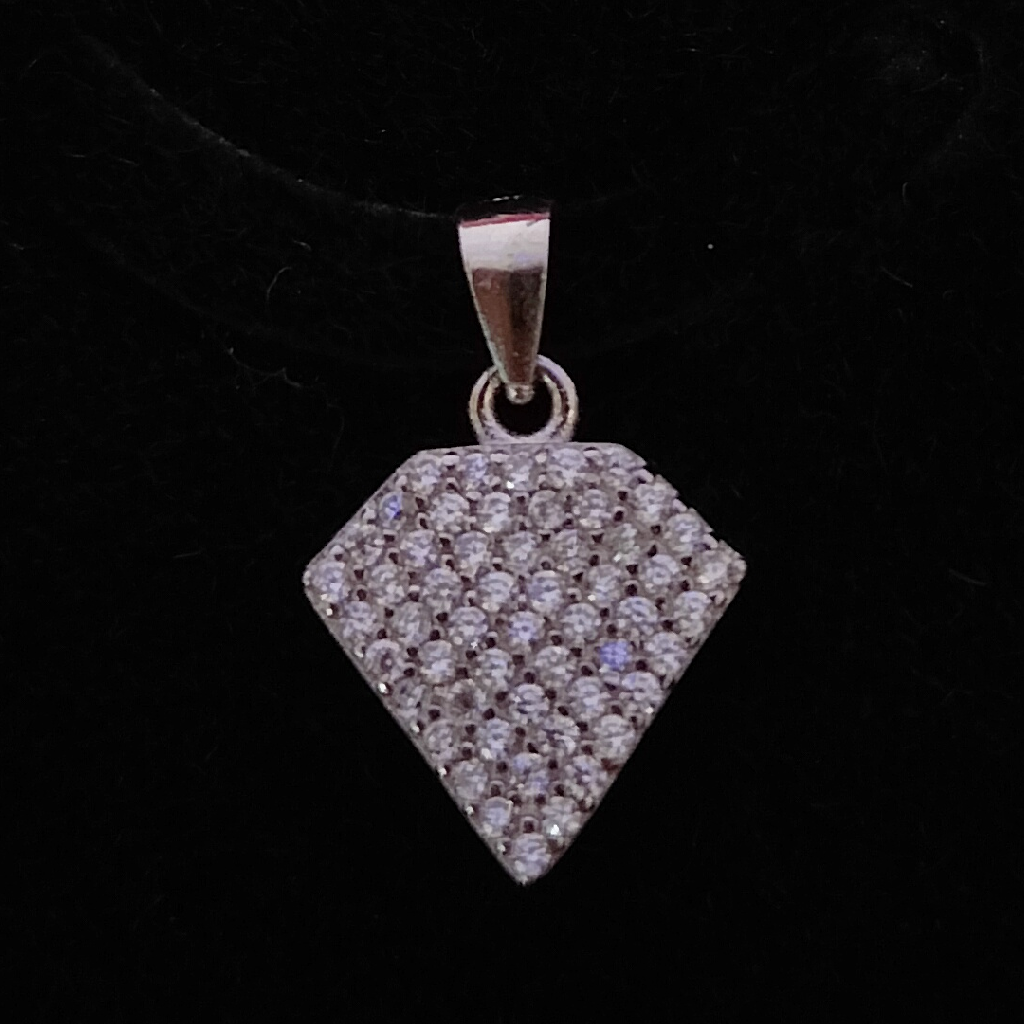92.5 Silver Crystal Open Heart Pendant Set - Image 2