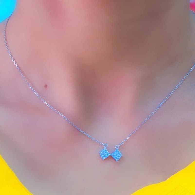92.5 Silver Chain Pendant Necklace For Women