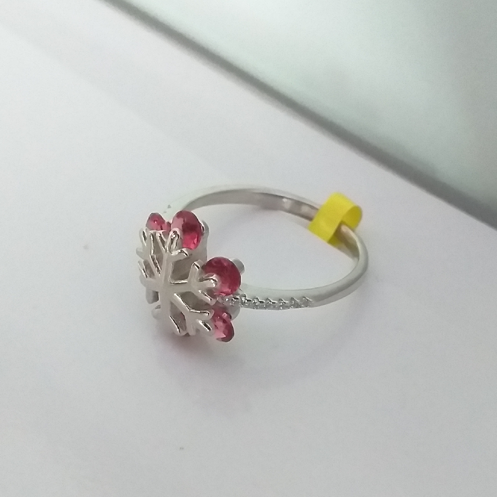 92.5 Silver Pink Diamond Fancy Ring - Image 2