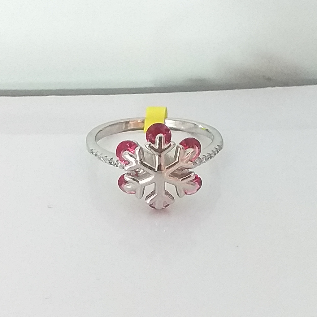 92.5 Silver Pink Diamond Fancy Ring