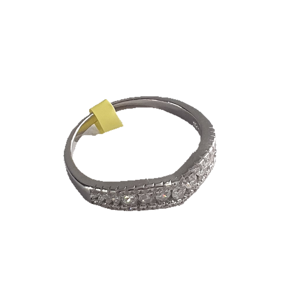 Silver 92.5 Diamond Ring Fancy Design