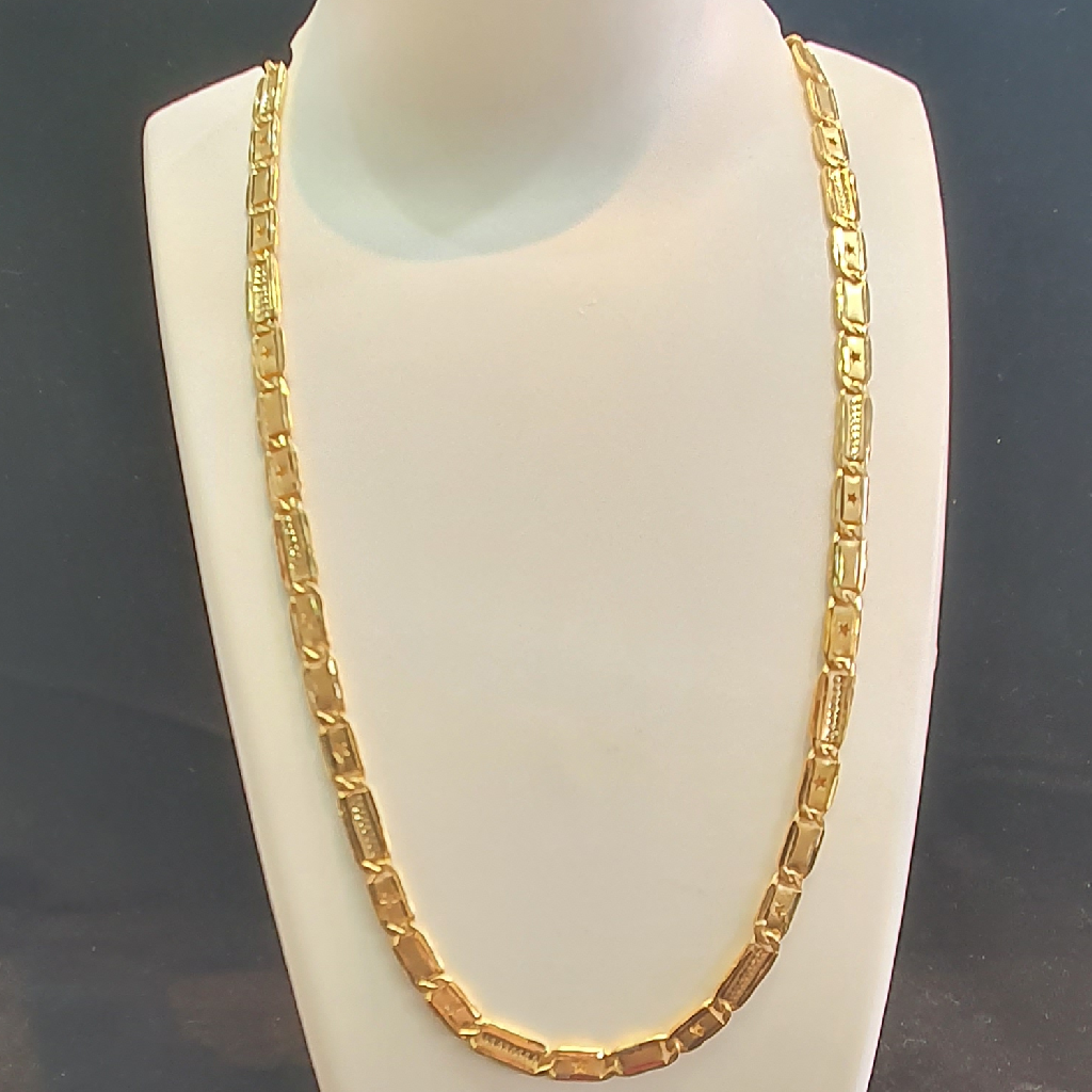 91.6 Gold Navabi Biscuit Chain Gents