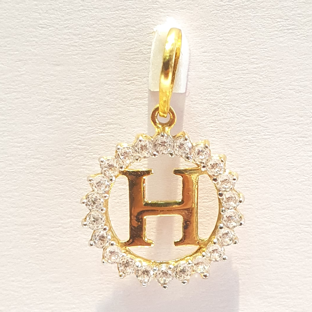 18k diamond latter pendant h - Image 2