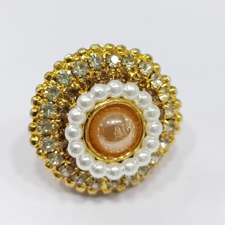 One gram gold kundan and moti Design bor