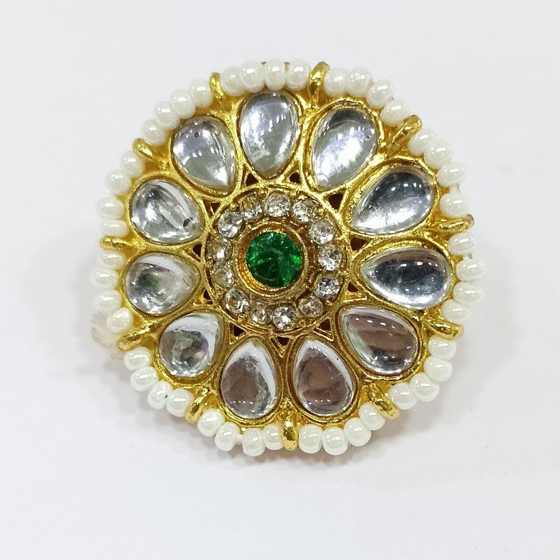 One gram gold diamond kundan Design bor