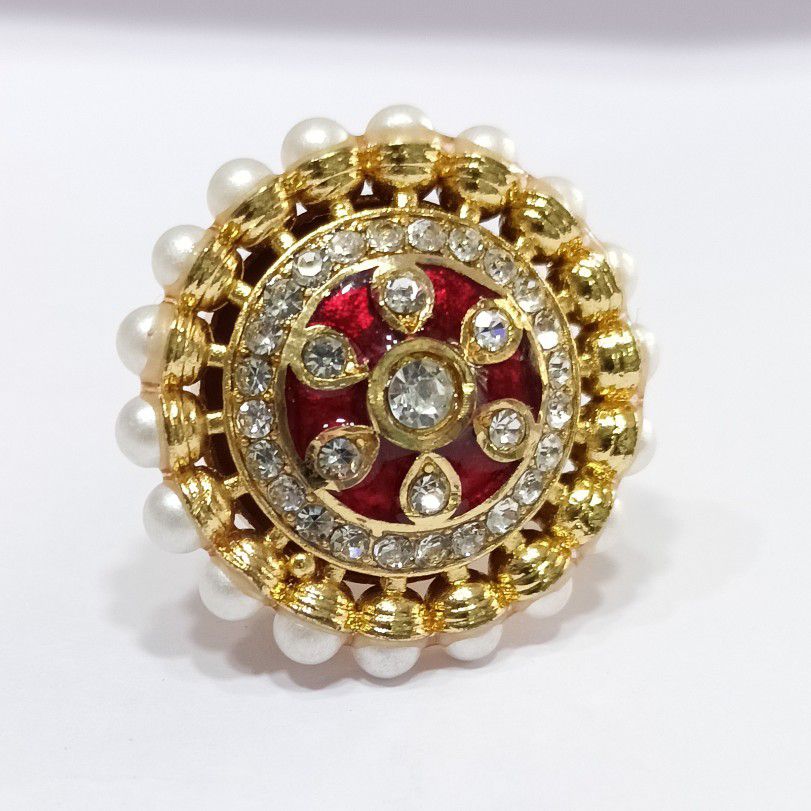One gram gold diamond with moti bor