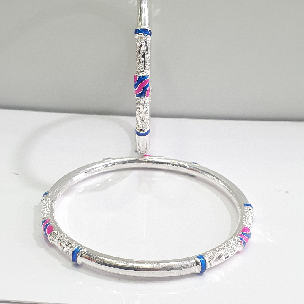 92.5 Silver Fancy Minakari Kadli - Image 2