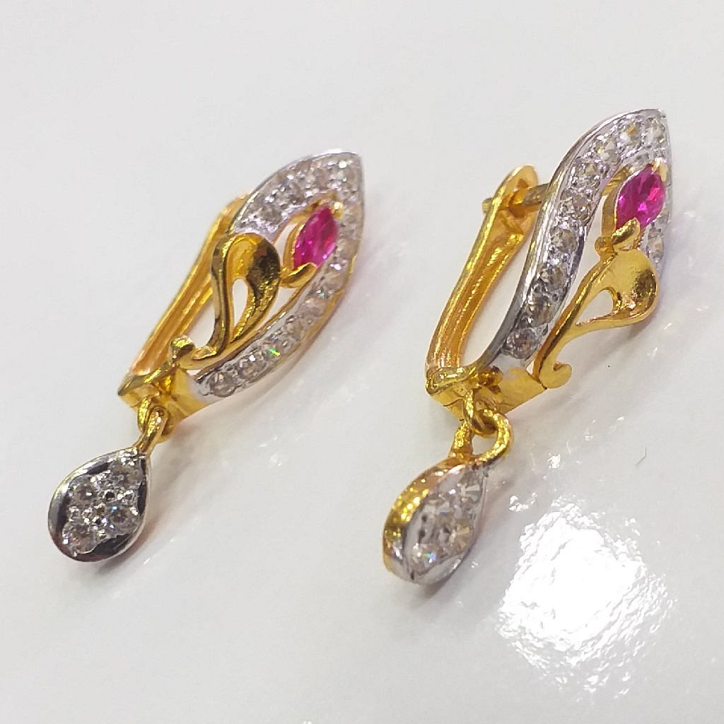 18k Catriona Diamond & Gemstone Earringe - Image 2