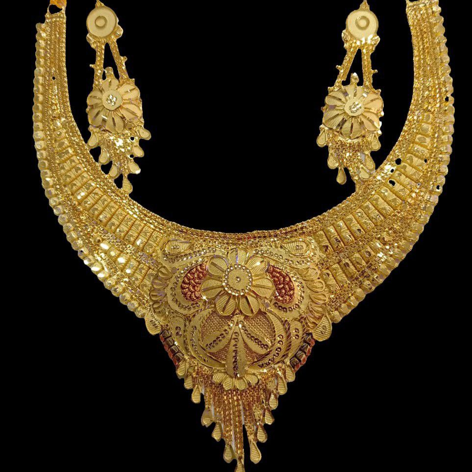 One Gram Gold Plain Disign Necklace