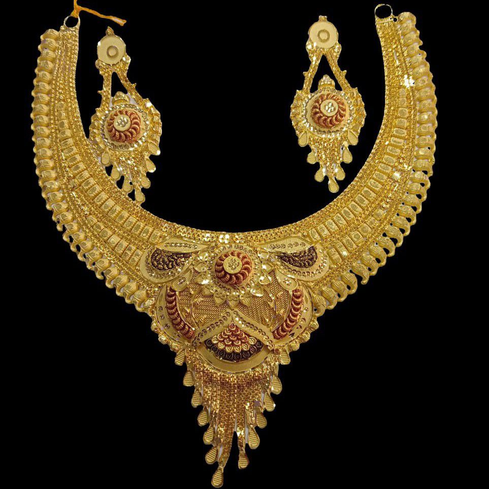 One Gram Gold Colour Rodium Necklace