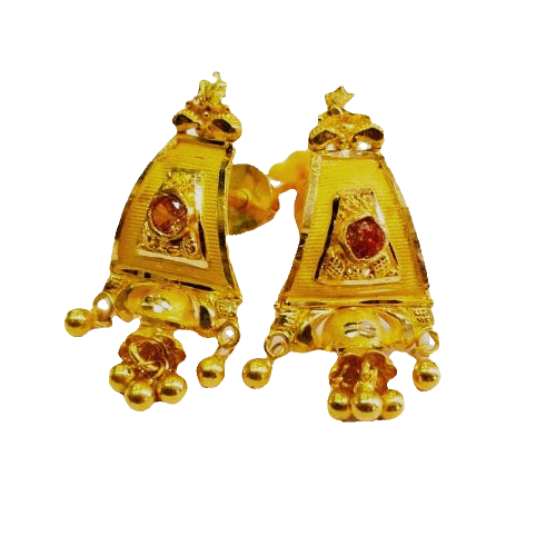 916 gold Singla diamond traditional Design earrings