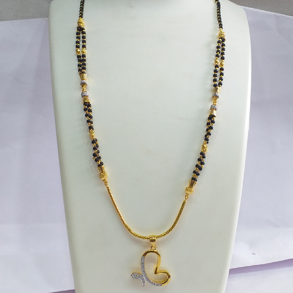 One gram Gold Heart Shape Design Ladies Mangalsutra