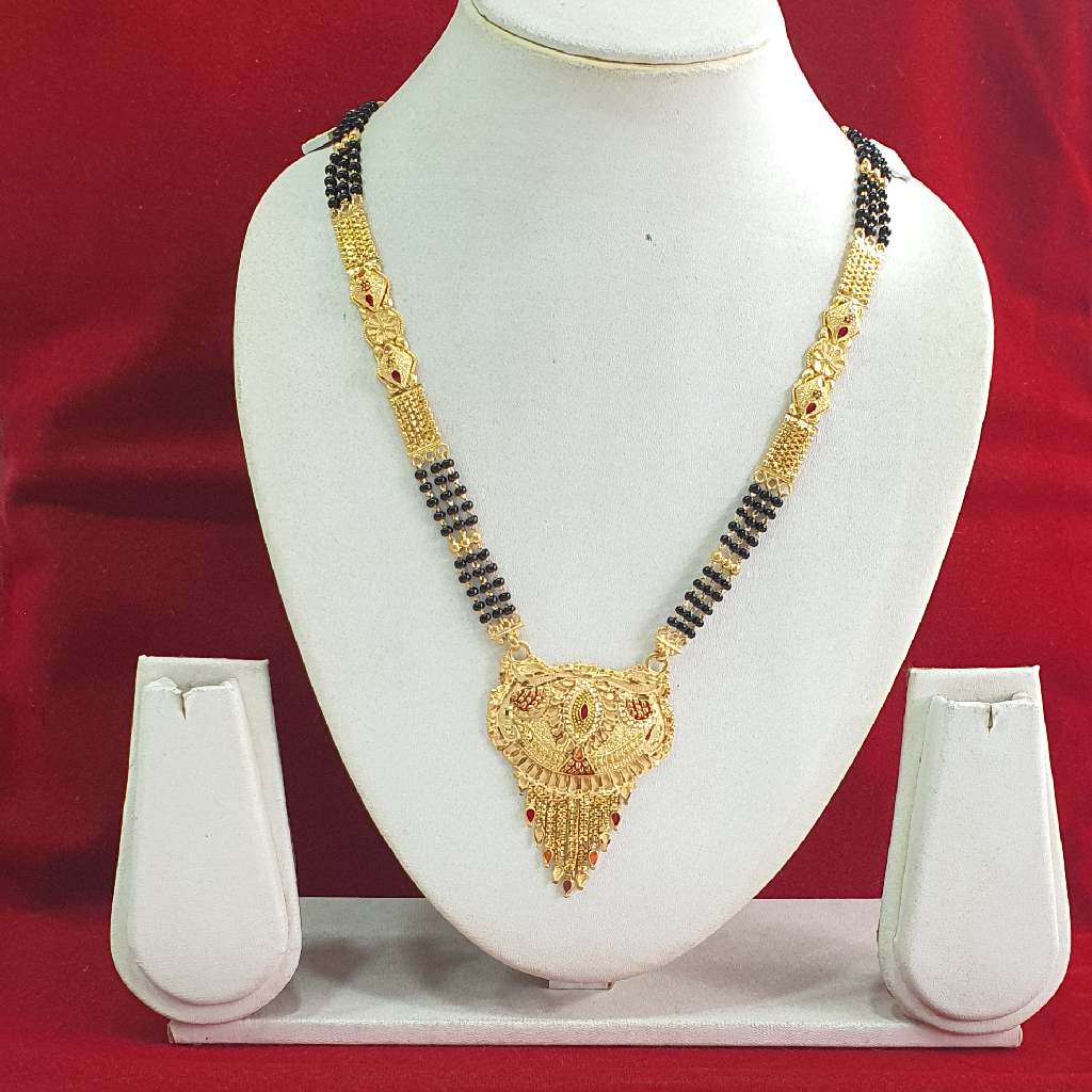 1 GRAM Gold Kalkati Work Ladies Mangalsutra