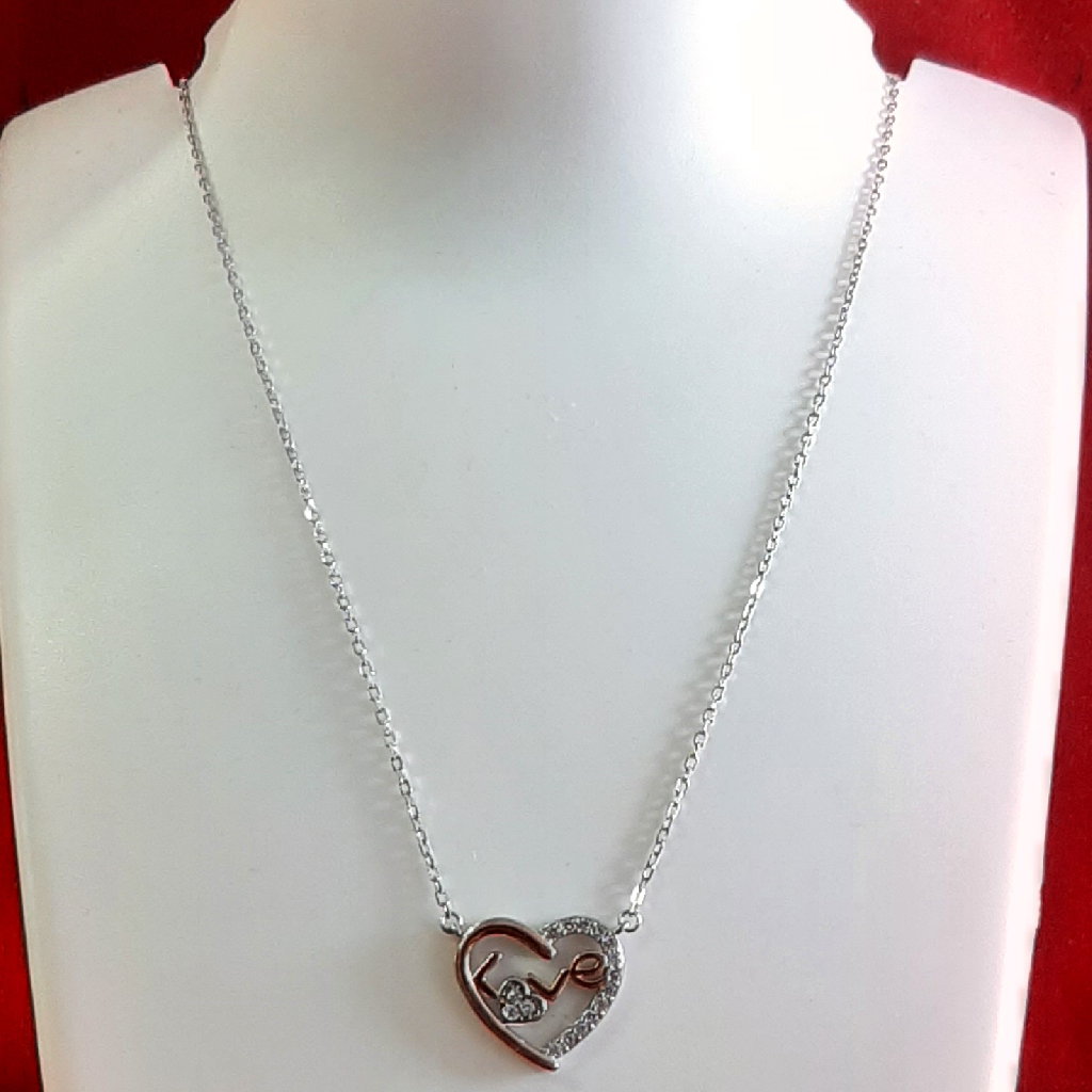 92.5 Silvar Heart Shape Pendat Chan - Image 2