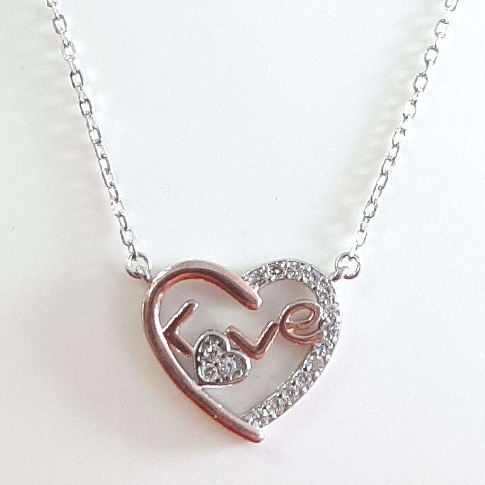 92.5 Silvar Heart Shape Pendat Chan