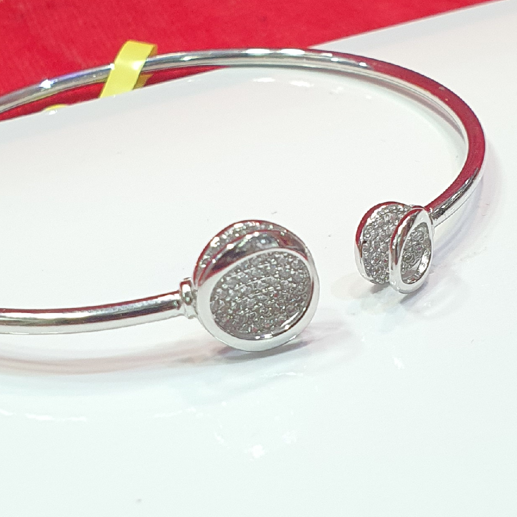 92.5 Silver Lotus Style Bliss Pulsera Fancy Bangle - Image 2