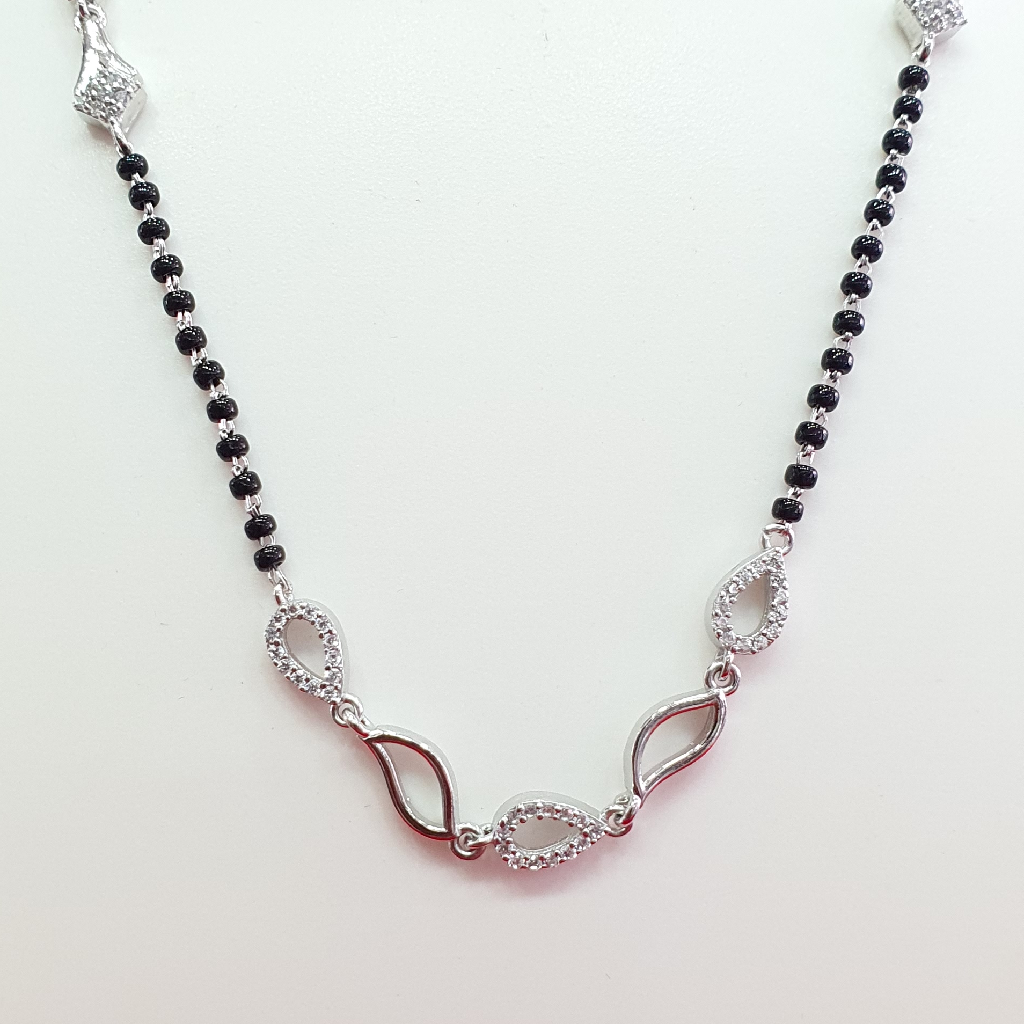 Silver 92.5 Diamond Fancy Mangalsutra - Image 2
