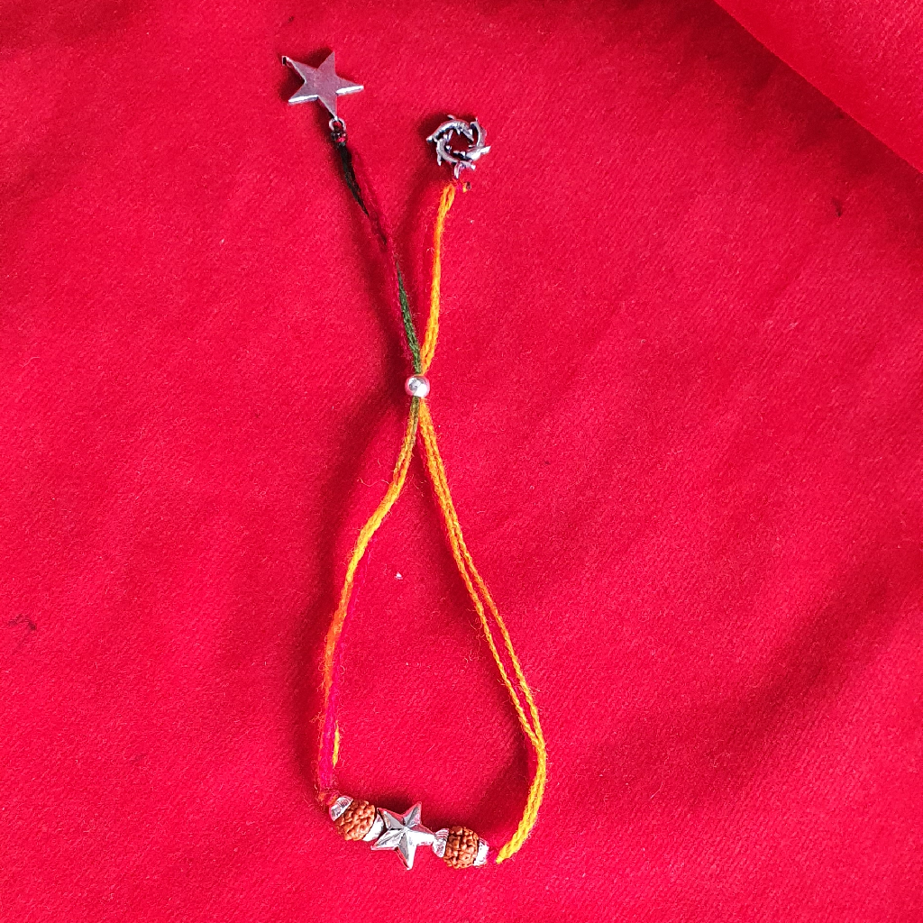 92.5 Three FISH Star Silver Rakhi