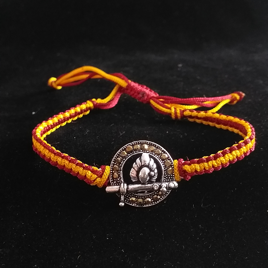 Silver Murlidhar Design Rakhi