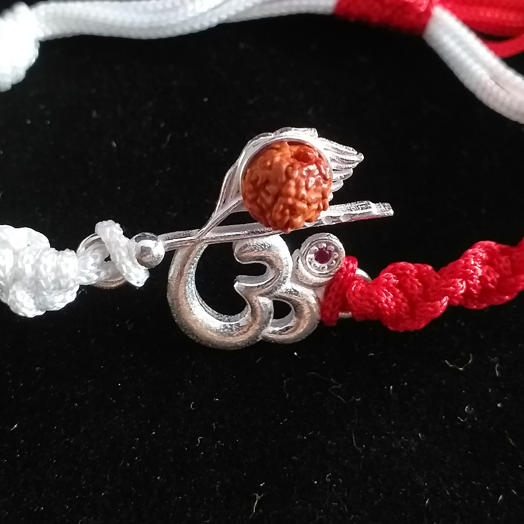 Silver Om & Morpinchh Rudraksh Design - Image 2