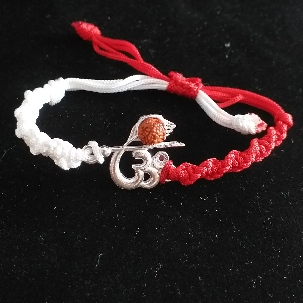 Silver Om & Morpinchh Rudraksh Design
