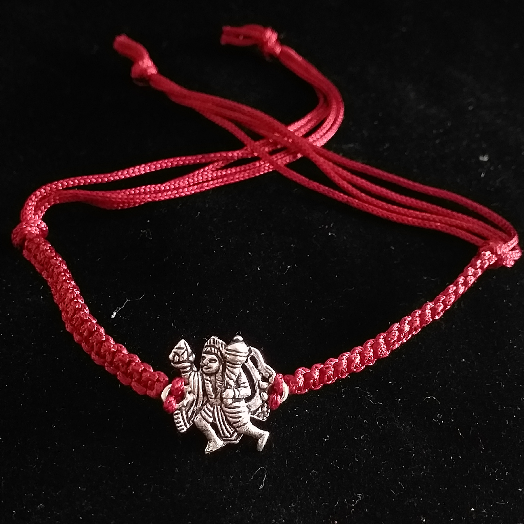 Silver Hanumandada Design Rakhi
