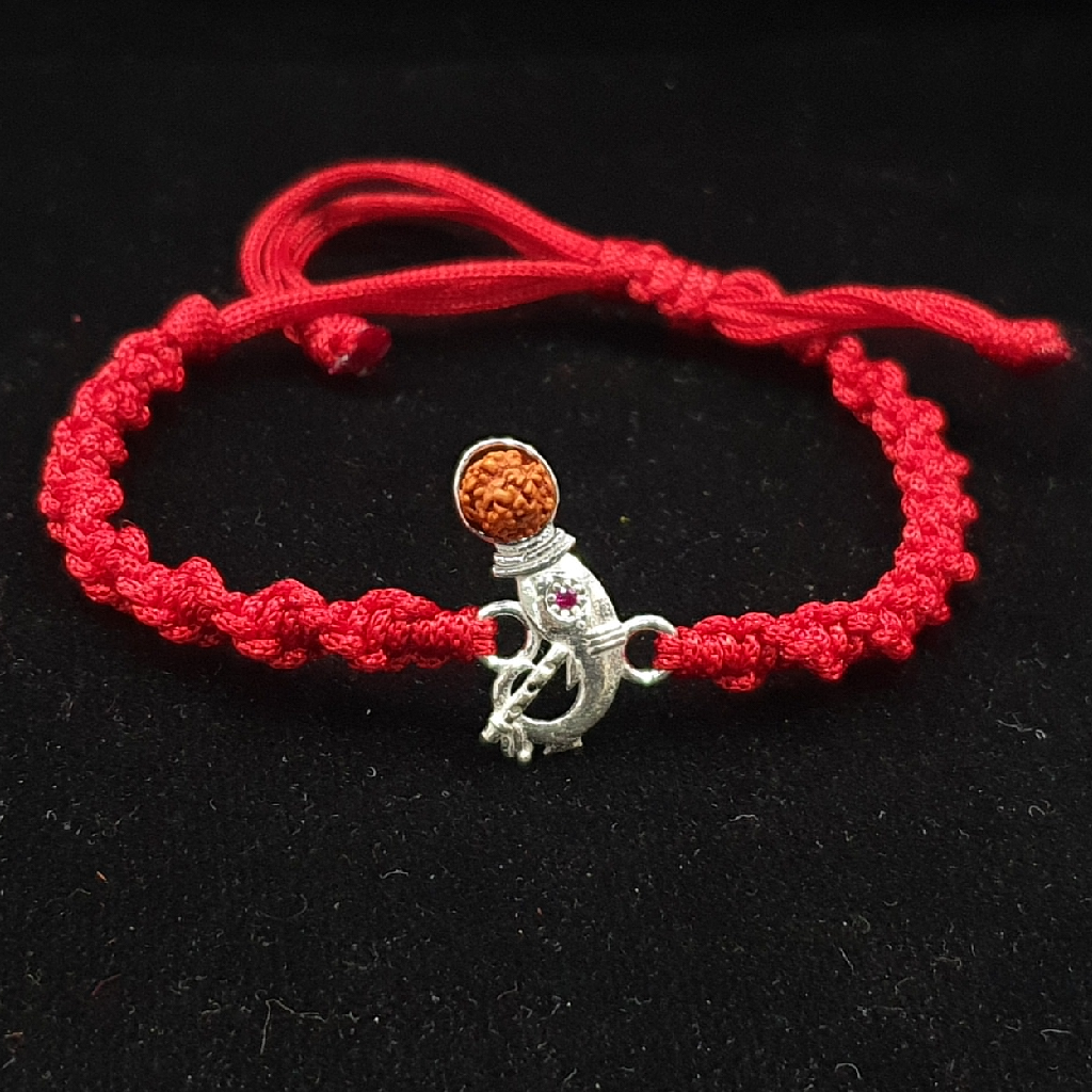 Silver Rudrax GANPATI RAKHI