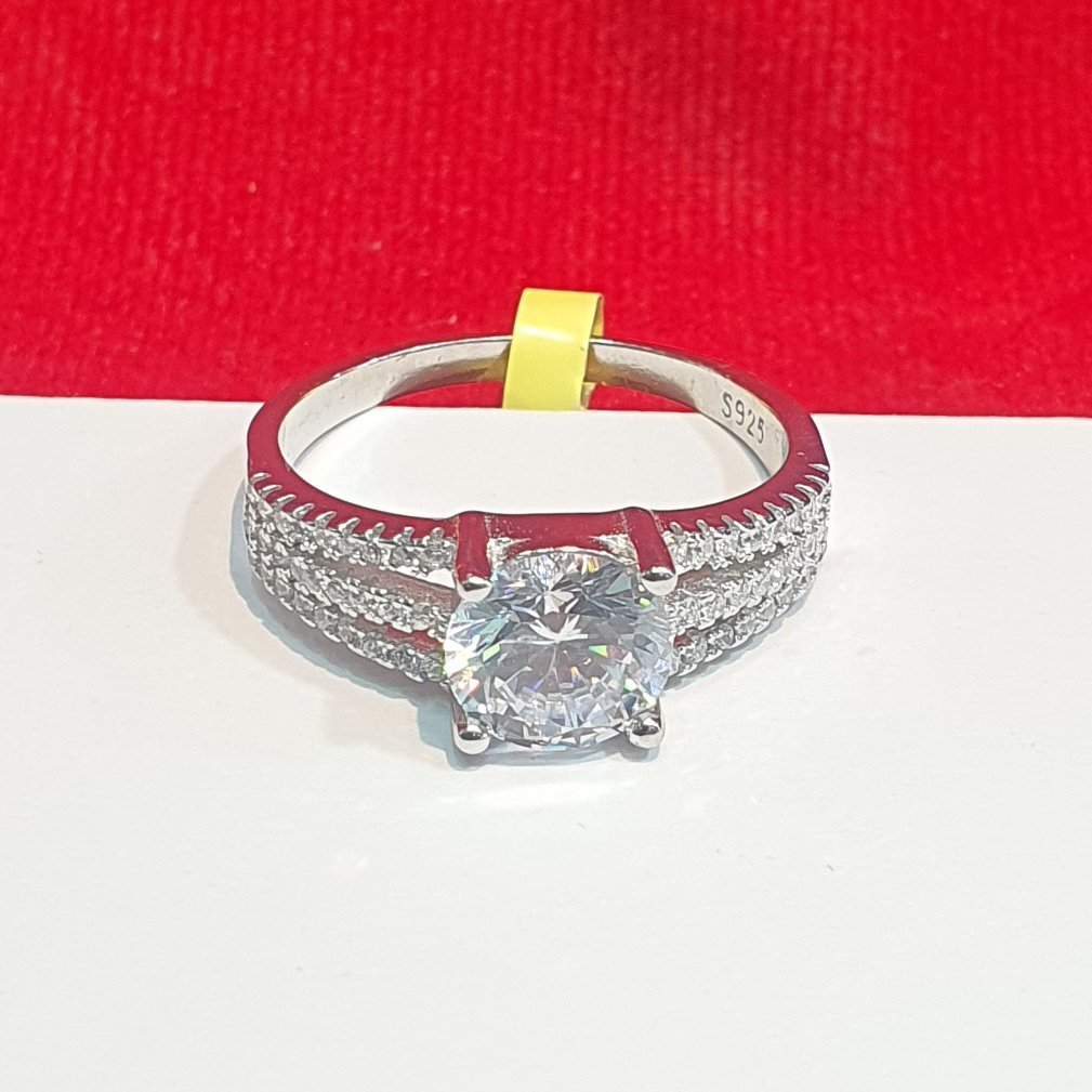 92.5 silver white diamonds fancy ring for women