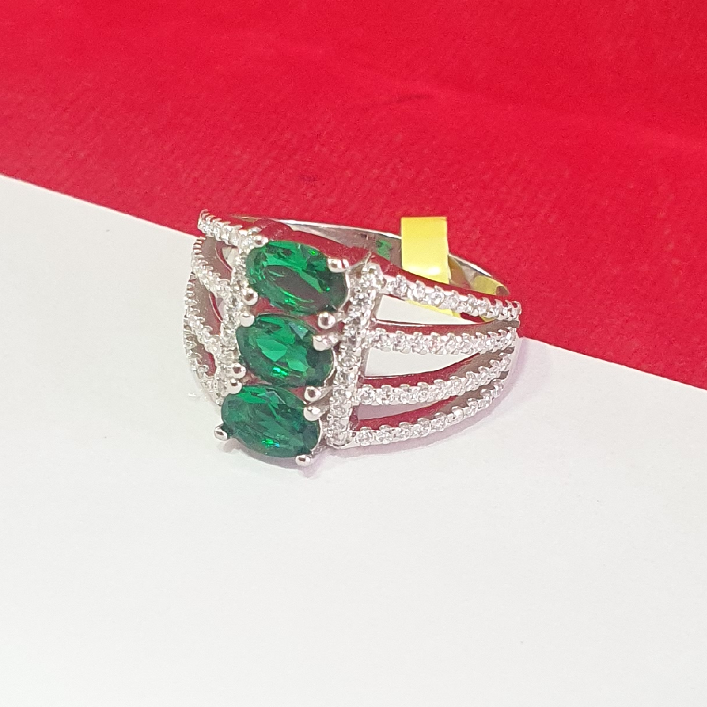 92.5 Silver White And Green Diamond - Image 2