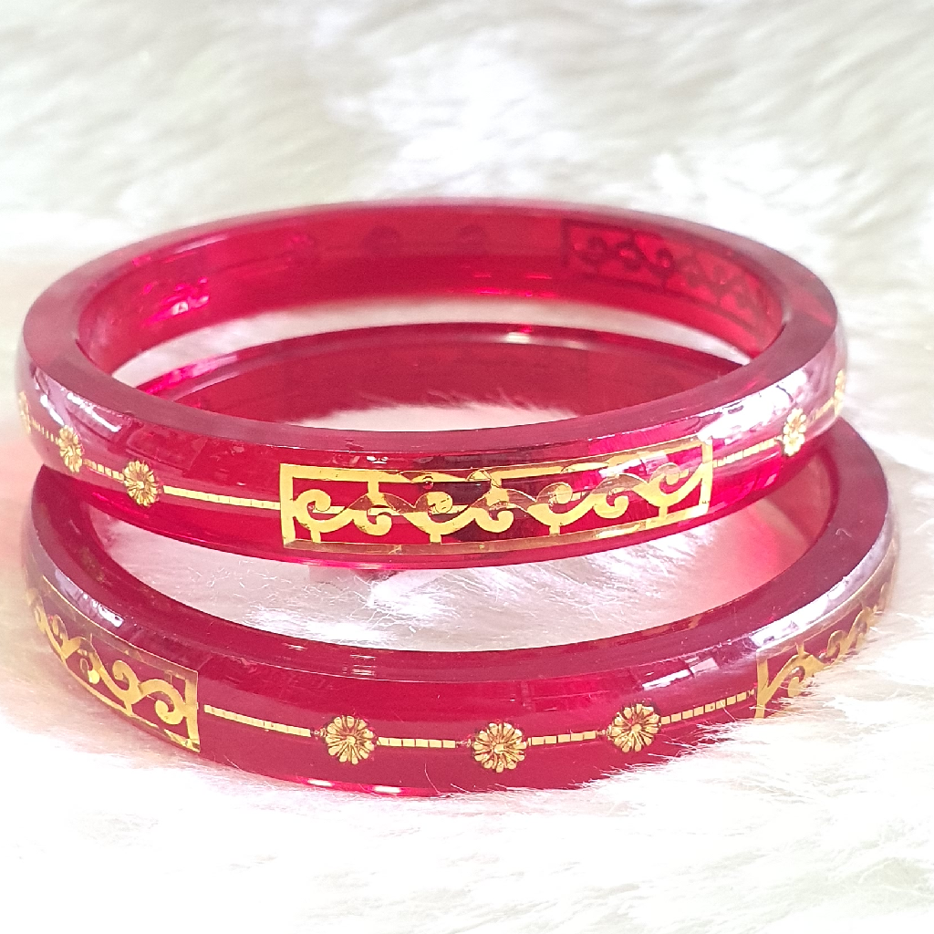 Gold Red Bangles Fancy New Design - Image 2