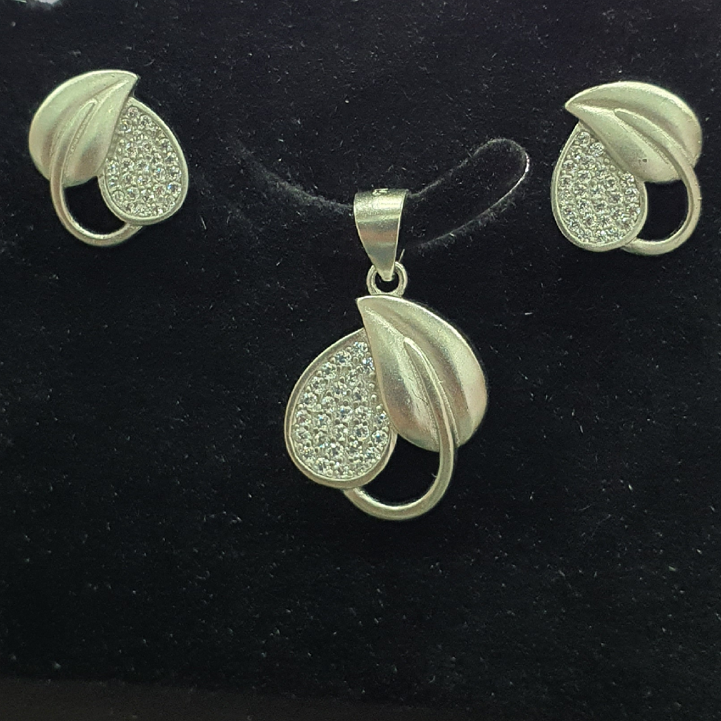 925 silver Pan shape design pendant set