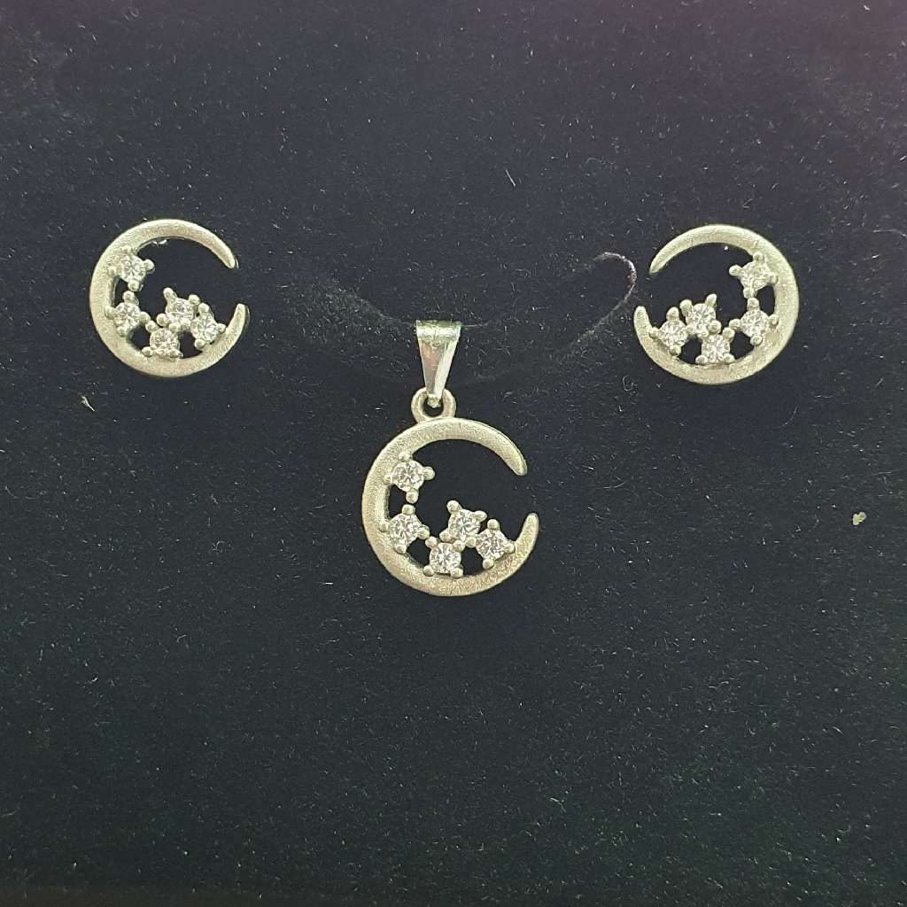 925 silver Met Moon pendant set